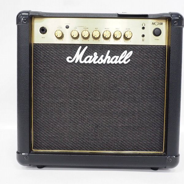 実際に弊社で買取させて頂いたMarahall/マーシャル MG15GR GOLD ギター用 コンボアンプ【動作確認済】の画像 1枚目