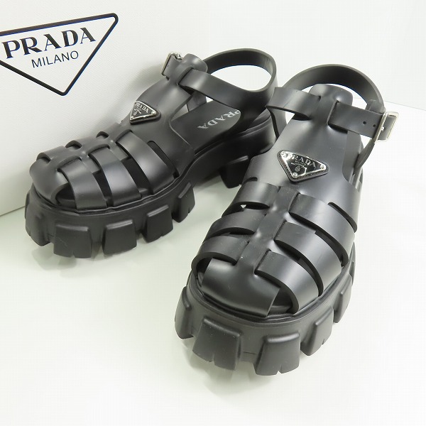 実際に弊社で買取させて頂いたPRADA/プラダ モノリス フォームラバー サンダル/9
