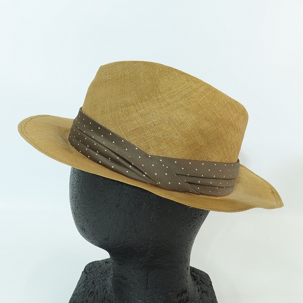 実際に弊社で買取させて頂いたBorsalino/ボルサリーノ 中折れ ハット 帽子  ドット 7-3/8の画像 2枚目