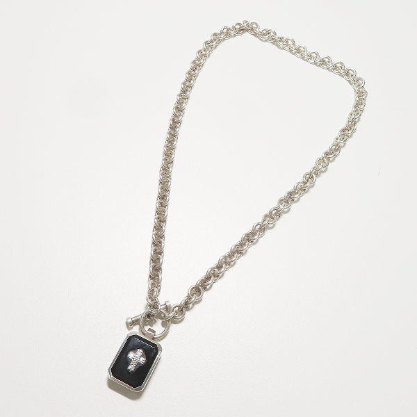 実際に弊社で買取させて頂いたJustin Davis/ジャスティンデイビス ONYX SQUARE STONE NECKLACE エミネム ネックレス SNJ115の画像 6枚目