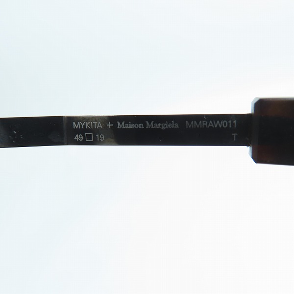 実際に弊社で買取させて頂いたMaison Margiela×MYKITA/メゾンマルジェラ×マイキータ MMRAW011 眼鏡フレームの画像 6枚目