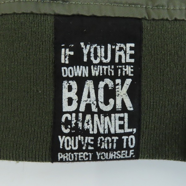 実際に弊社で買取させて頂いたBack Channel/バックチャンネル MA-1/フライトジャケット リバーシブル ジャケット/Lの画像 7枚目