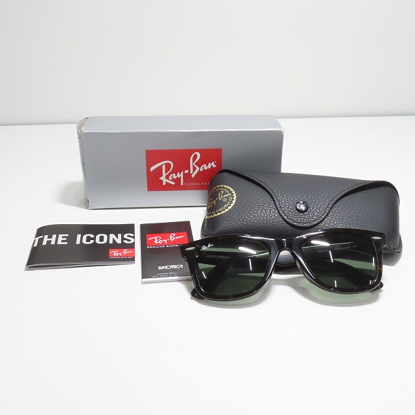 実際に弊社で買取させて頂いたRay-Ban/レイバン WAYFARER/ウェイファーラーサングラス/アイウェア RB2140-F 902の画像 9枚目