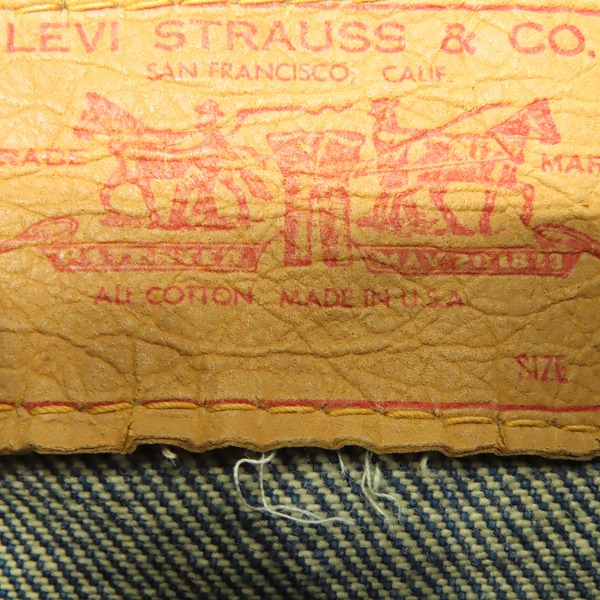 実際に弊社で買取させて頂いたLevi's/リーバイス ボタン裏刻印52  3rd/サード デニム ジャケットの画像 3枚目