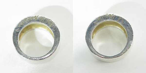 実際に弊社で買取させて頂いたTHIRTEEN DESIGNS/サーティーンデザインズ 18k/Silver ワンポイント スカル リング/12号の画像 5枚目