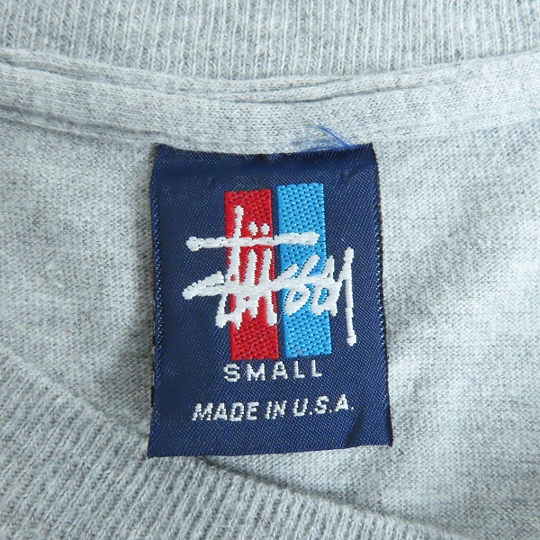 実際に弊社で買取させて頂いたSTUSSY/ステューシー 90年代後半 オールド 赤青タグ 自由の女神 半袖 Tシャツ/Sの画像 2枚目