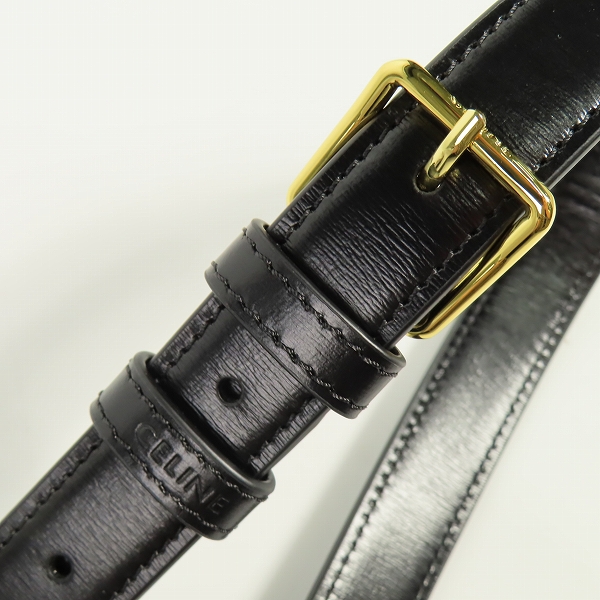 実際に弊社で買取させて頂いたCELINE/セリーヌ TRIOMPHE トリオンフ ミディアム ショルダー バッグ ブラックの画像 7枚目