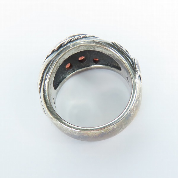 実際に弊社で買取させて頂いたBloodyMary/ブラッディマリー Lava/ラヴァ/溶岩 リング w/ガーネット 17号の画像 5枚目