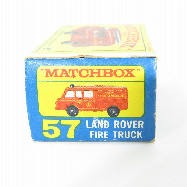 実際に弊社で買取させて頂いたMATCHBOX/マルチボックス No.57 LAND ROVER FIRE TRUCK/ランドローバーファイヤートラック/消防車 ミニカーの画像 8枚目