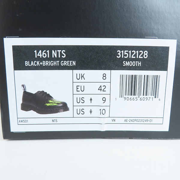 実際に弊社で買取させて頂いたDr.Martens×NTS/ドクターマーチン×NTS BLACK+BRIGHT GREEN 1461 NTS/31512128/UK8の画像 7枚目