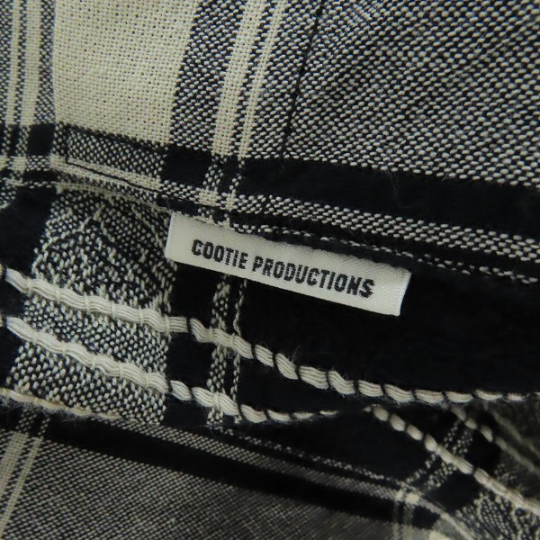 実際に弊社で買取させて頂いたCOOTIE/クーティー Jacquard Check L/S Shirt ジャガードチェックロングスリーブシャツ Mの画像 6枚目