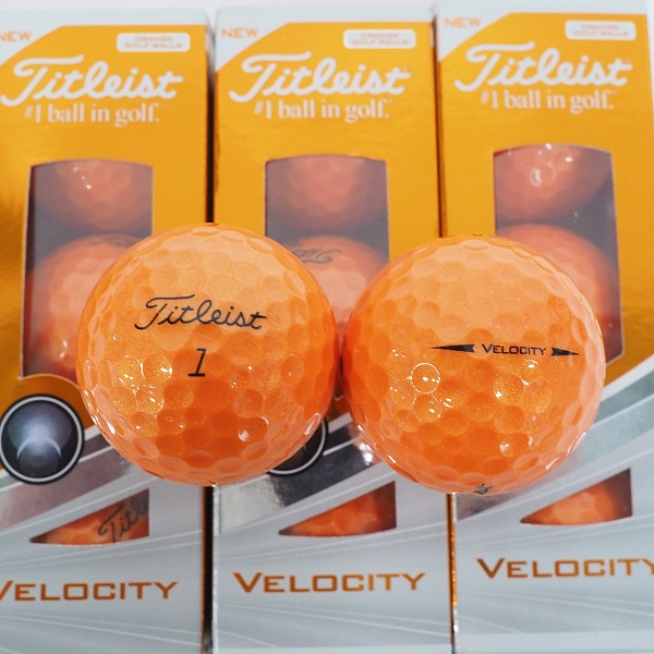 実際に弊社で買取させて頂いた【未使用/】Titleist/タイトリスト VELOCITY/ベロシティ ゴルフボール オレンジ 1ダースの画像 1枚目