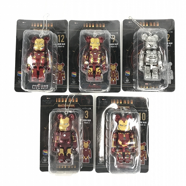 実際に弊社で買取させて頂いた【おまとめ/未開封含む】BE@RBRICK/ベアブリック unbreakable IRON MAN/アイアンマン THE INFINITE SAGA Happyくじ100%の画像 2枚目