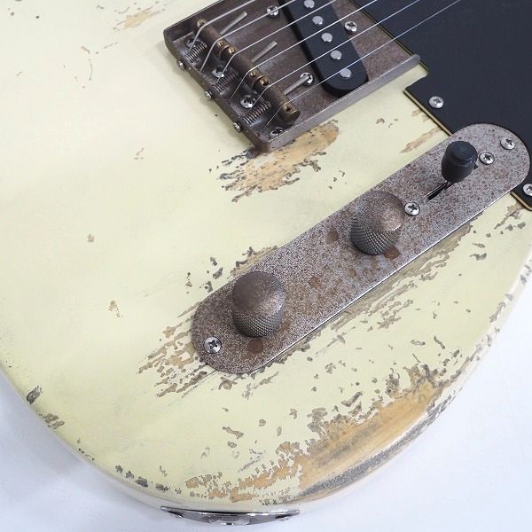 実際に弊社で買取させて頂いた★メーカー不明 テレキャスターType エレキギター ソフトケース付の画像 6枚目