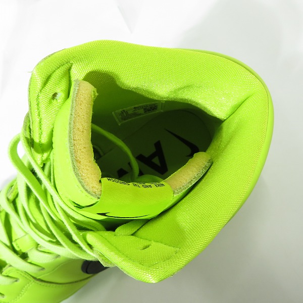 実際に弊社で買取させて頂いたNIKE×AMBUSH/ナイキ×アンブッシュ DUNK HIGH "FLASH LIME" ダンクハイ フラッシュライム CU7544-300/30の画像 4枚目