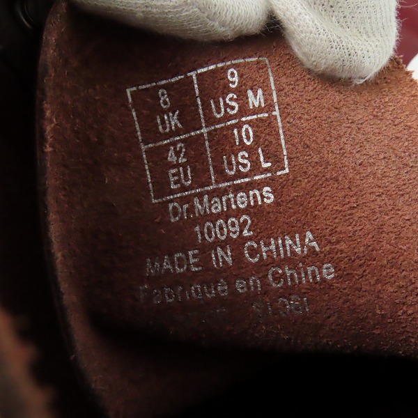 実際に弊社で買取させて頂いたDr.martens/ドクターマーチン 10ホール レザーブーツ 10092/UK8の画像 5枚目