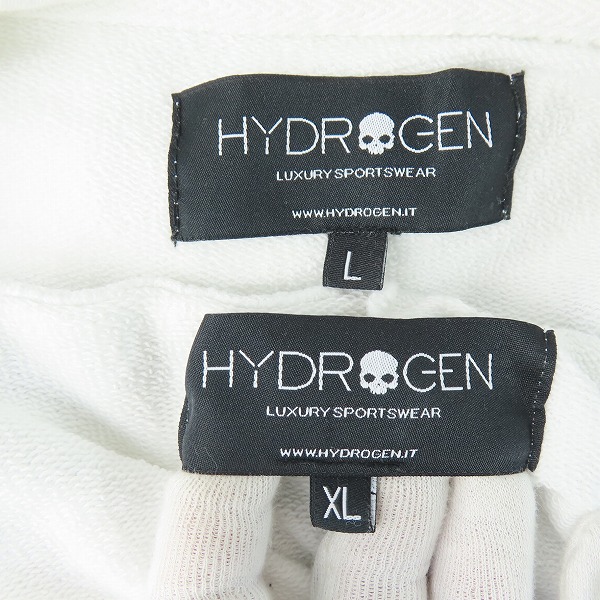 実際に弊社で買取させて頂いたHYDROGEN/ハイドロゲン New York 88 スカル/スター ジップアップパーカー/ショートパンツ セットアップ L/XLの画像 2枚目