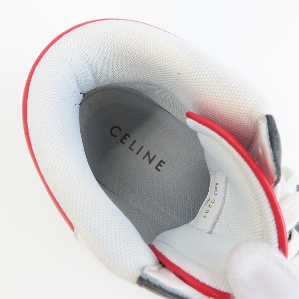 実際に弊社で買取させて頂いたCELINE/セリーヌ  TRAINER HI TOP/トレーナーハイトップ ハイカットスニーカー CT-01/42の画像 4枚目