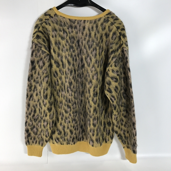 実際に弊社で買取させて頂いたWACKO MARIA/ワコマリア GUILTY PARTIES レオバード/ヒョウ柄 モヘア/ナイロン/ウール カーディガン マスタード系/Mの画像 1枚目