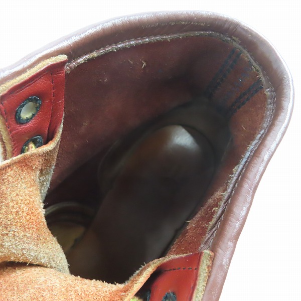 実際に弊社で買取させて頂いたRED WING/レッドウィング 犬タグ アイリッシュ セッターブーツ 00875-2 7.5 Eの画像 4枚目