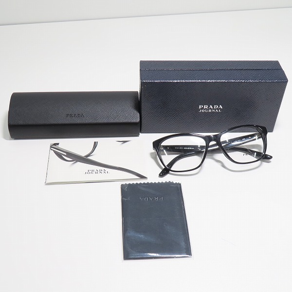 実際に弊社で買取させて頂いたPRADA JOURNAL/プラダ ジャーナル メガネフレーム アイウェア VPR04T-F/ブラックの画像 9枚目
