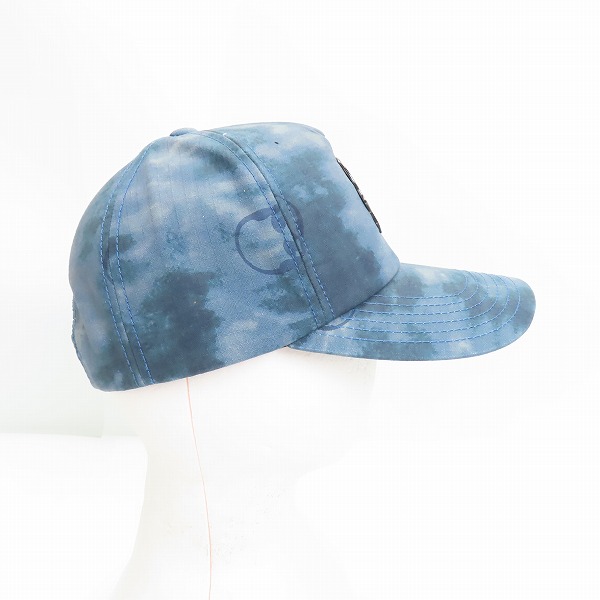 実際に弊社で買取させて頂いたlucien pellat-finet/ルシアンペラフィネ スカルメタル ブリーチ柄 5パネルキャップ/FREEの画像 3枚目