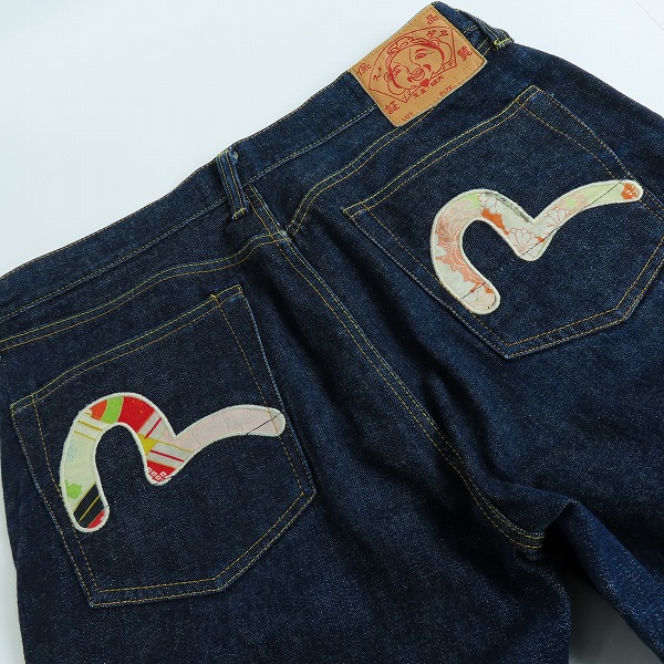実際に弊社で買取させて頂いたEVISU/エヴィス  イタリア製 和柄 デニムパンツ/34の画像 8枚目