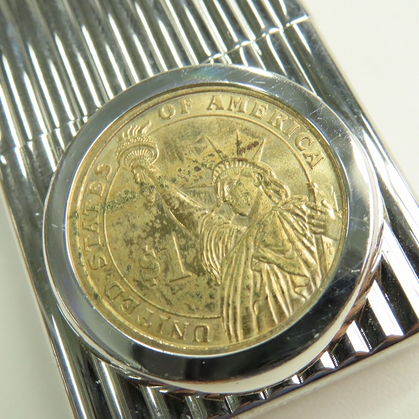 実際に弊社で買取させて頂いたZIPPO/ジッポー ARMOUR CASE/アーマー ケース 1ドルコイン貼り 2004年製の画像 6枚目