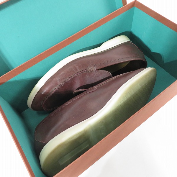 実際に弊社で買取させて頂いたLoro Piana/ロロピアーナ SUMMER WALK レザー ローファー /40.5の画像 8枚目