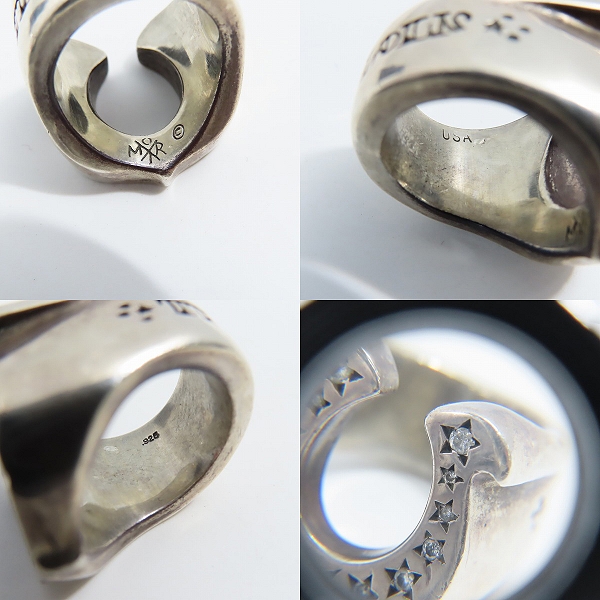 実際に弊社で買取させて頂いたTENDERLOIN/テンダーロイン ホースシューリング SV925 w/ダイヤ 12-14.5号の画像 6枚目