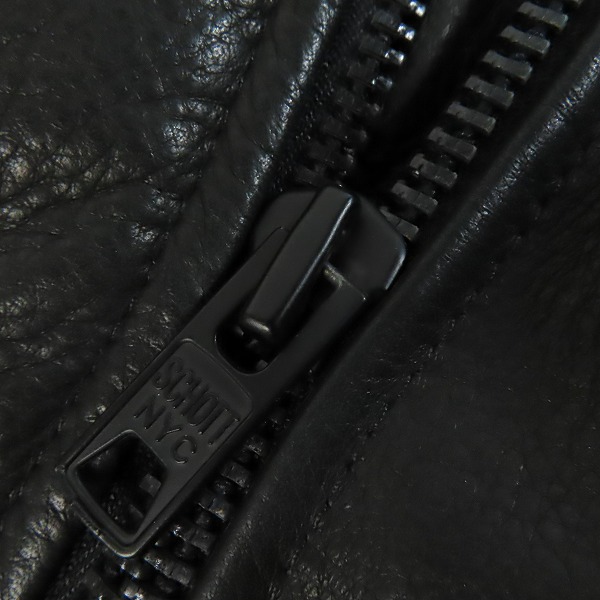 実際に弊社で買取させて頂いたSchott/ショット COWHIDE/カウハイドレザー MA-1レザージャケット/ブルゾン 7461/Mの画像 6枚目