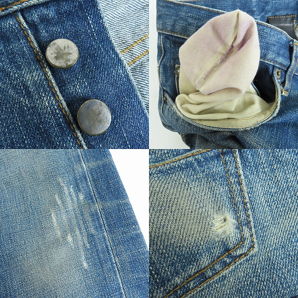 実際に弊社で買取させて頂いたDIOR HOMME/ディオールオム 06AW エディ・スリマン期 爪痕ウォッシュドデニムパンツ 6HH1011522/28 の画像 6枚目