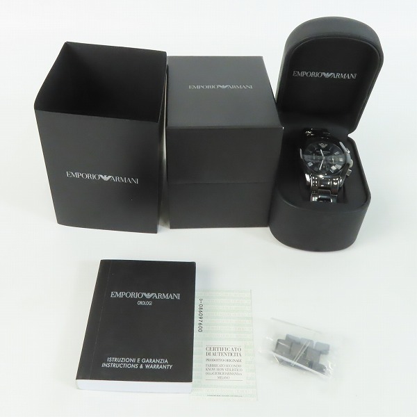 実際に弊社で買取させて頂いたEMPORIO ARMANI/エンポリオ アルマーニ CERAMICA/セラミカ 腕時計 AR-1400【動作未確認】 の画像 8枚目