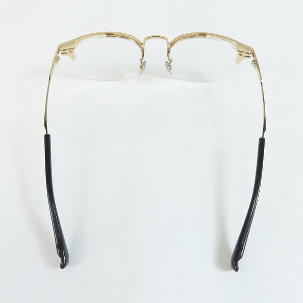 実際に弊社で買取させて頂いた999.9/フォーナインズ ハーフリム 眼鏡/メガネフレーム/アイウェア S-351Tの画像 3枚目