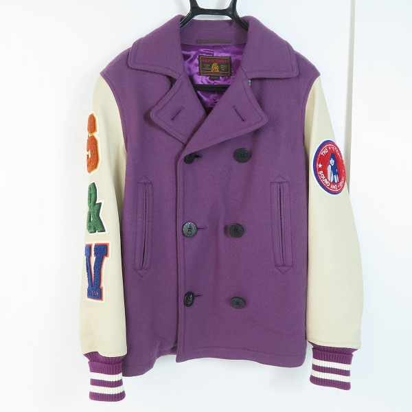 実際に弊社で買取させて頂いたHYSTERIC GLAMOUR/ヒステリックグラマー スタジャン ピーコート パープル/M