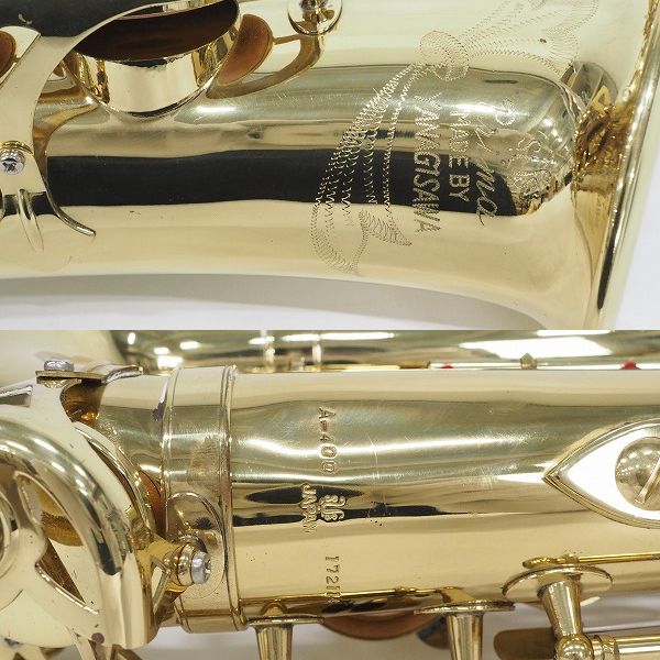 実際に弊社で買取させて頂いた★YANAGISAWA/ヤナギサワ A-400 アルトサックス 彫刻無し ゴールド ハードケース付 の画像 5枚目