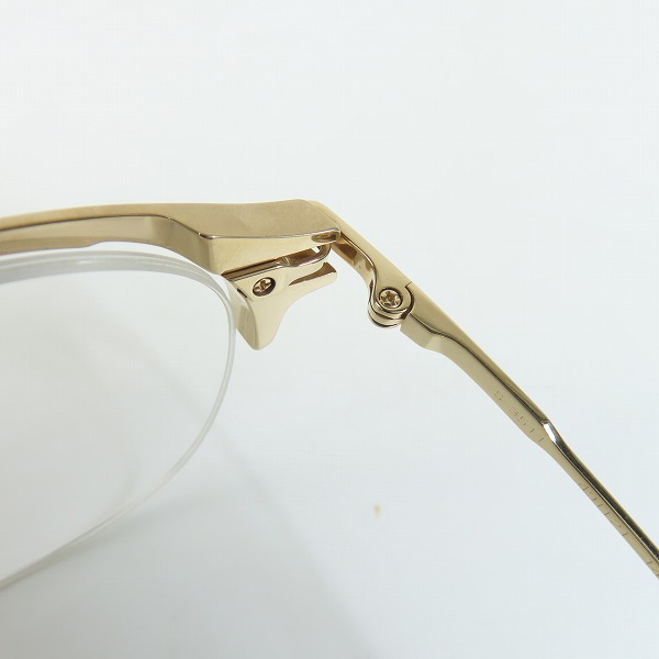 実際に弊社で買取させて頂いた999.9/フォーナインズ ハーフリム 眼鏡/メガネフレーム/アイウェア S-351Tの画像 4枚目