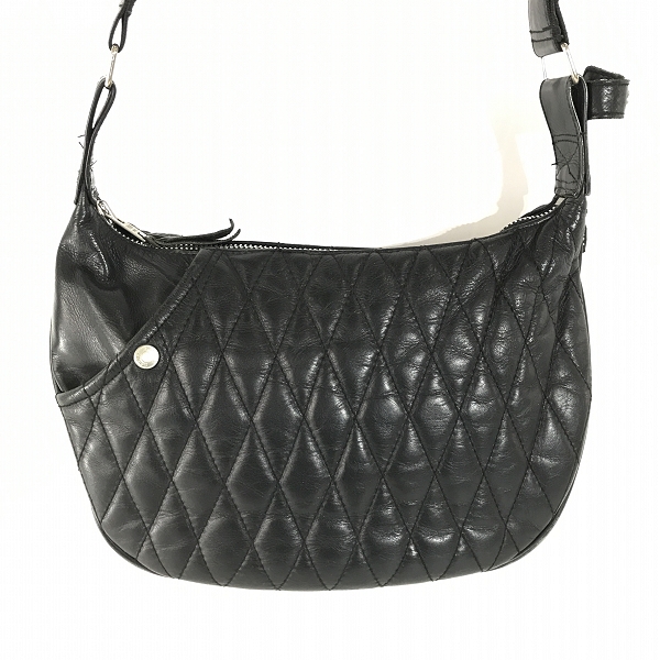実際に弊社で買取させて頂いたSCHOTT/ショット レザー キルティング ショルダーバッグの画像 1枚目