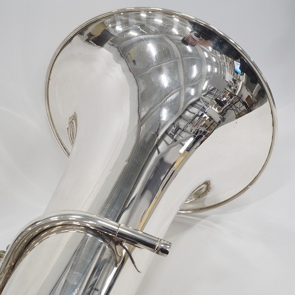 実際に弊社で買取させて頂いた★【ジャンク】YAMAHA/ヤマハ YEB-631S チューバ 銀メッキ仕上げ ハードケース付の画像 4枚目