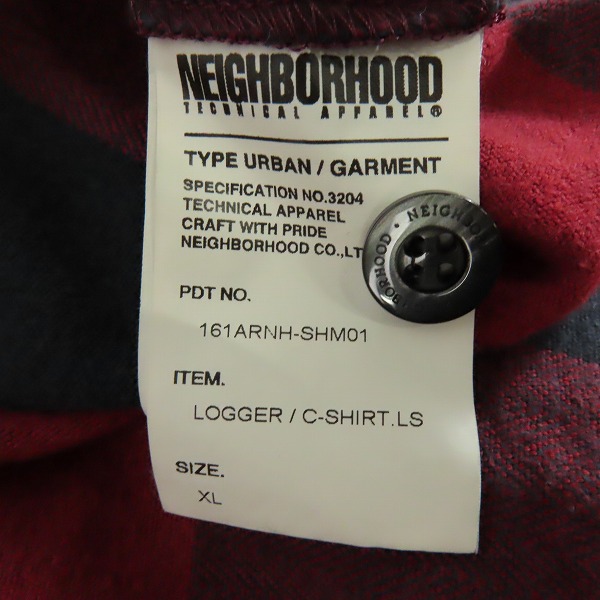 実際に弊社で買取させて頂いたNEIGHBORHOOD/ネイバーフッド LOGGER/C-SHIRT.LS ワークシャツ 161ARNH-SHM01 /XLの画像 3枚目