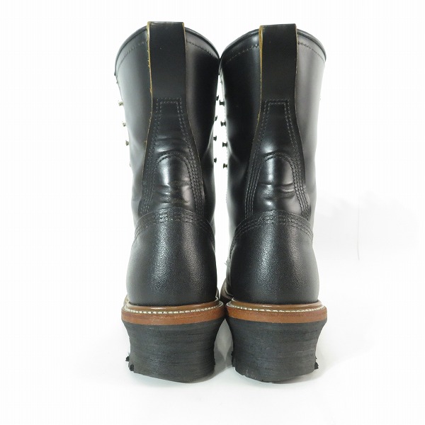 実際に弊社で買取させて頂いたRED WING/レッドウィング  9inch/インチ Logger Boots/ロガーブーツ レースアップ 茶芯 ブラック 9210/8.5Dの画像 1枚目