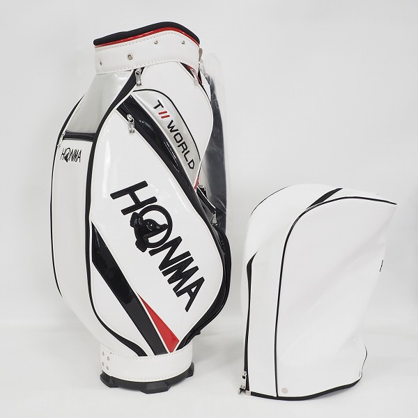 実際に弊社で買取させて頂いた【未使用】HONMA/ホンマ/本間 ゴルフ CB1928 9型47インチ対応 5分割キャディバッグ ホワイトの画像 1枚目
