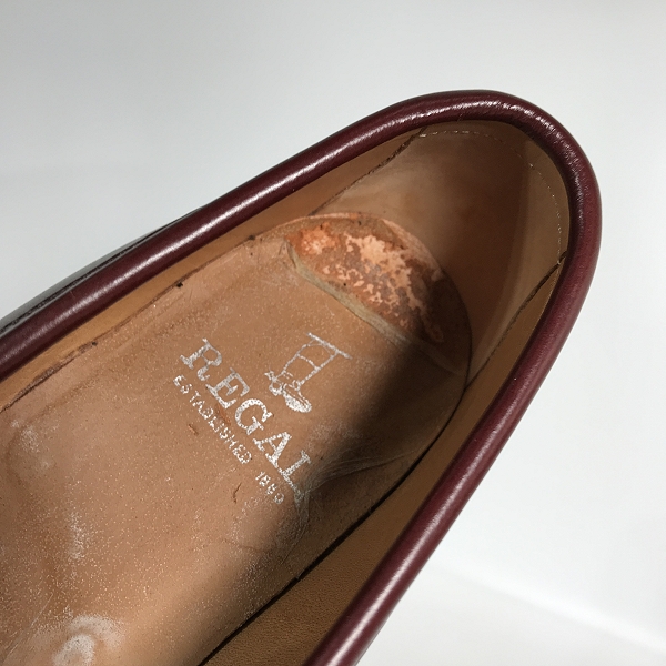 実際に弊社で買取させて頂いたREGAL/リーガル レザー コインローファー A6K5103JB 23/26.5の画像 4枚目