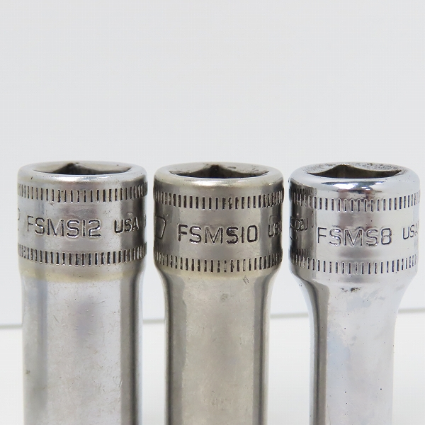 実際に弊社で買取させて頂いたSnap-on/スナップオン 3/8インチ ソケット FSMS19/17/14/13/12/10/8  7点セットの画像 4枚目