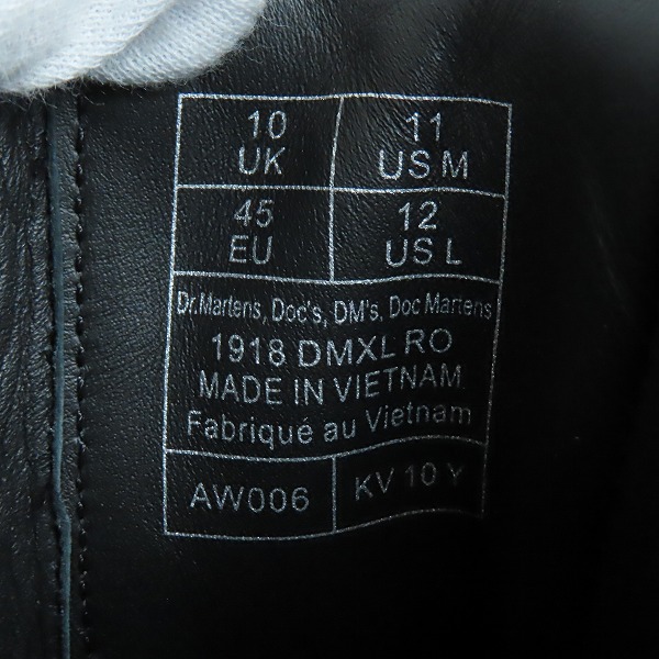 実際に弊社で買取させて頂いたDR.MARTENS x RICK OWENS/ドクターマーチン×リックオウエンス CALF LENGTH BOOT/カーフレングスブーツ 1918 DMXL RO/UK10の画像 6枚目