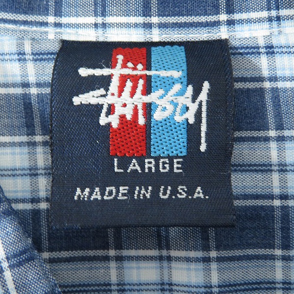 実際に弊社で買取させて頂いたSTUSSY/ステューシー 90s後期～00s オールドステューシー  半袖シャツ Lの画像 2枚目