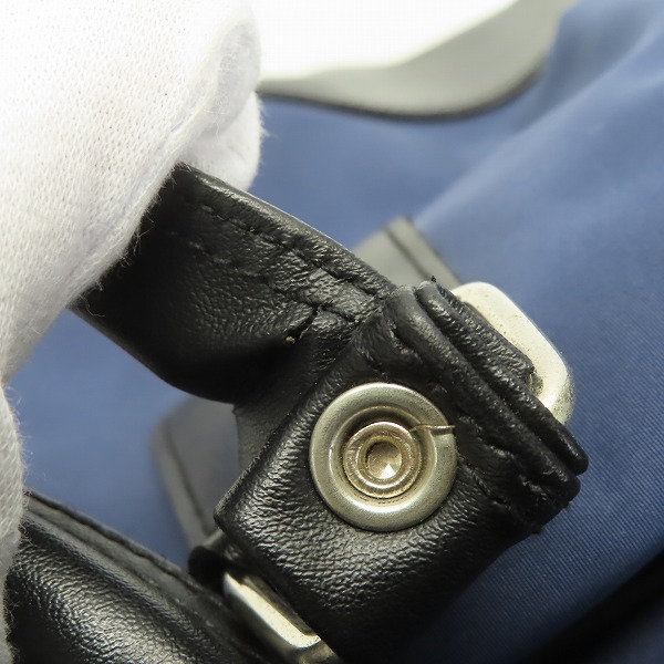 実際に弊社で買取させて頂いたCOMME des GARCONS SHIRT × FRED PERRY/コムデギャルソンシャツ×フレッドペリー コラボボストンバッグ ネイビー×ブラックの画像 9枚目