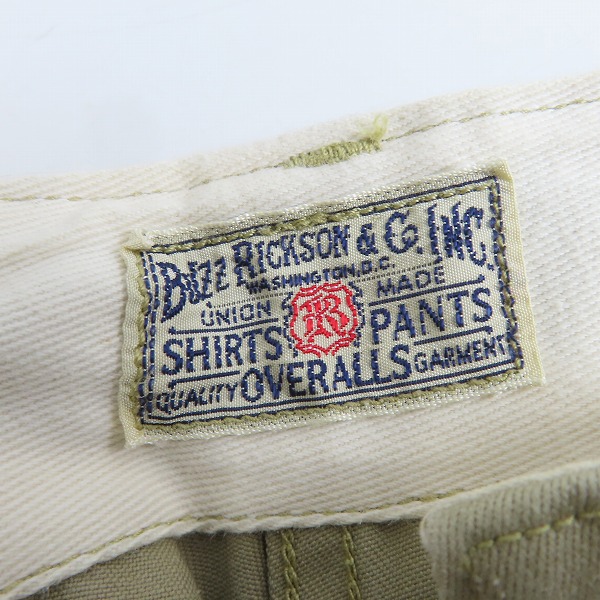 実際に弊社で買取させて頂いたBuzz Rickson's/バズリクソンズ チノパンツ/ワークパンツ BR40025 W32の画像 2枚目