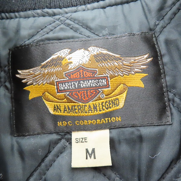 実際に弊社で買取させて頂いたHarley Davidson/ハーレーダビッドソン 90s ベロア ファイヤーパターン スカジャン/Mの画像 2枚目