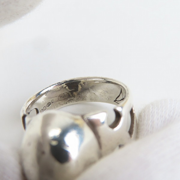 実際に弊社で買取させて頂いたCRAZY PIG/クレイジーピッグ カッタウェイ スカルリング 17号の画像 8枚目